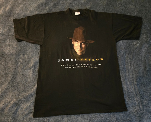 Vintage 1999 James Taylor Concert Shirt Mens XL New Years Eve Tour Band Tee 90s