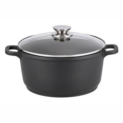 ELO Aluguss Kochtopf ALUCAST 24 cm mit Glasdeckel Antihaftversiegelung PFAS-frei