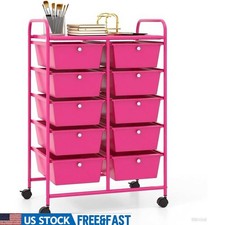 Rolling Storage Cart Organizer W/ Drawers Wheels Office Home Classroom Use