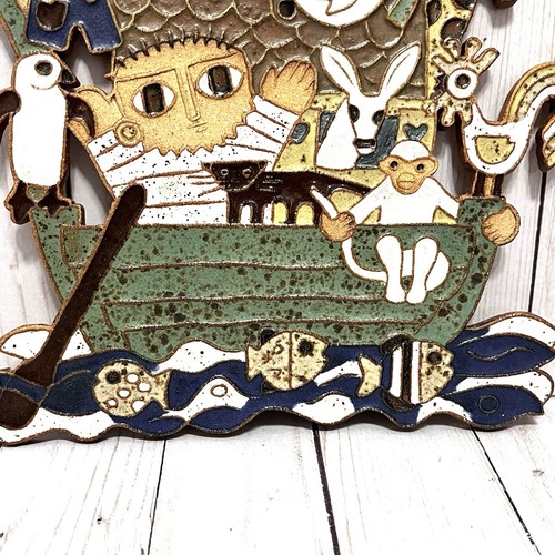 Noah's Ark St Andrews Abbey Handmade Ceramic Plaque Benedictine Monks - Picture 4 of 6