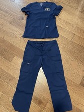 CHEROKEE - HCC- Women  s Navy Blue Scrub Set- Size M Petite