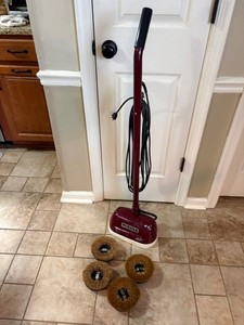 Vintage Regina Twin Brush Scrubber Model S w/ 4 Brushes (1950's) Clean Working