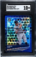 2020 Donruss Optic #130 Aaron Judge BLUE PANDORA PRIZM /99 SGC 10 GEM MINT