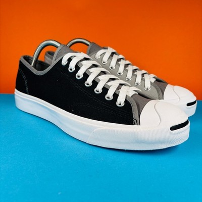 Converse Jack Purcell Low Happy Campers - UK8 - Schwarz & Grau - Neu mit Mängeln