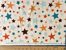 Riley Blake All Star 2 by My Mind's Eye White Fabric C7120 - 20 inches