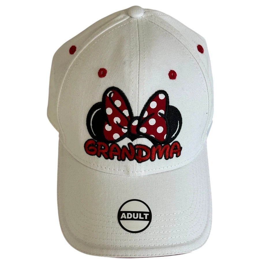 Disney Minnie Mouse Grandma Hat White Baseball Cap Adult Women Gift New - Image 2 of 4
