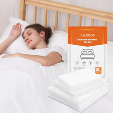 Disposable Bed Sheets Fitted Sheet King Size, Disposable Travel Sheet for Hotel