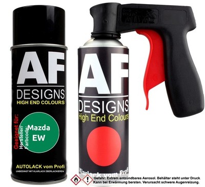 Spraydosen Griff Set für Mazda EW Canna Green Basislack Klarlack Handgriff Pisto