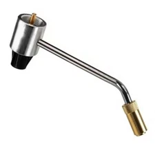 Gas regulator assembly with pressure regulator, suitable for outdoor cooking.