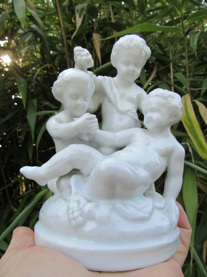 ANCIEN BISCUIT PORCELAINE DE SEVRES / ANGE PUTTI CHERUBIN / XIX EME / EN TBE - Photo 4/4