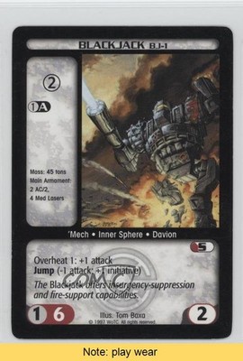 1997 Battletech CCG - Counterstrike Blackjack BJ-1 READ 2s8