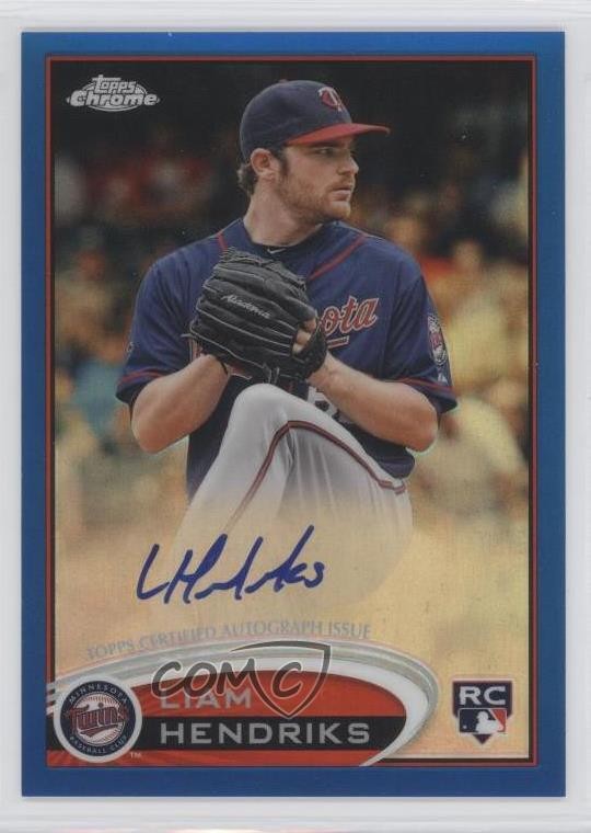2012 Topps Chrome Rookie Blue Refractor 6/199 Liam Hendriks #154 Auto RC 04zq