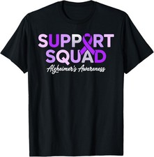 Camiseta unisex Support Squad Dementia Alzheimer Awareness Ribbon