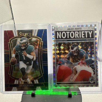 2025 Select Jalen Hurts Tri-Color Premier Level Prizm /299 And Notoriety