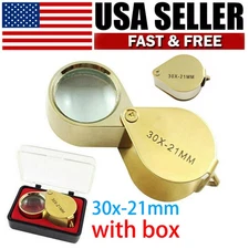 30x 21mm Jeweler's Glass Magnifying Loupe-Eye Magnifier for Jewelry, Coin, Etc