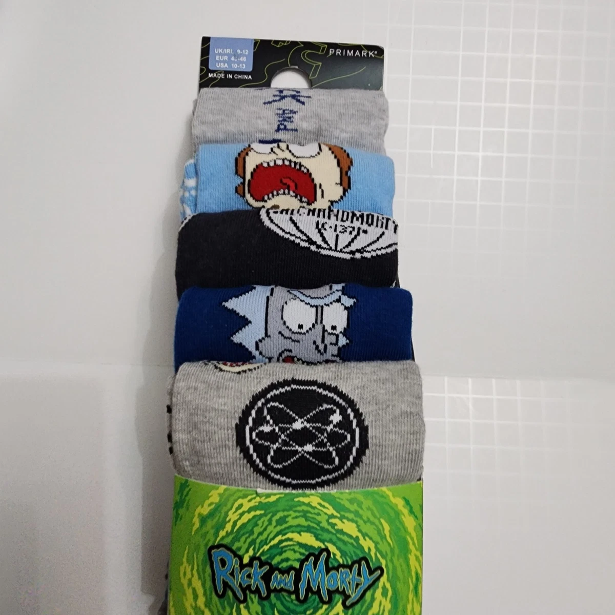 Conjunto Calcetines Primark Rick and Morty US1013 Hombre Azul Blanco Nuevo