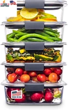 BPA Free Airtight Food Storage Containers Set of 5 3.2 Cup Meal Prep Lunch