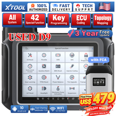 USED XTOOL D9 Car OBD2 Scanner Diagnostic Tool Key Programming All System ECU