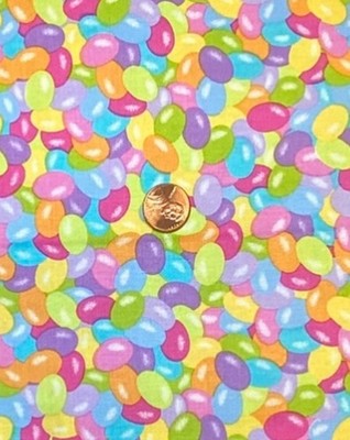 Spring has Sprung, Packed Jelly Beans Easter Fabric by Studio E, BTHY