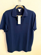 Calvin Klein Men's S Regular Navy Solid Short Sleeve Collared Polo Shirt