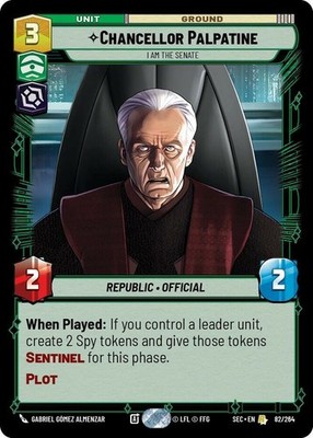 1X-Chancellor Palpatine - I Am the Senate-SWU06-Secrets of Power-Star Wars Unlim
