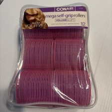 Conair Mega Self-Grip Rollers 12 Pieces Volume And Lift 2 Sizes Long Hair NEW