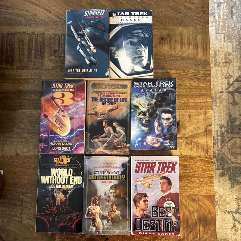 star trek book lot paperback. Eight Books