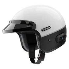 XXL Sena Surge Mesh Intercom Enabled Open Face Smart Motorcycle Helmet (Gloss Wh