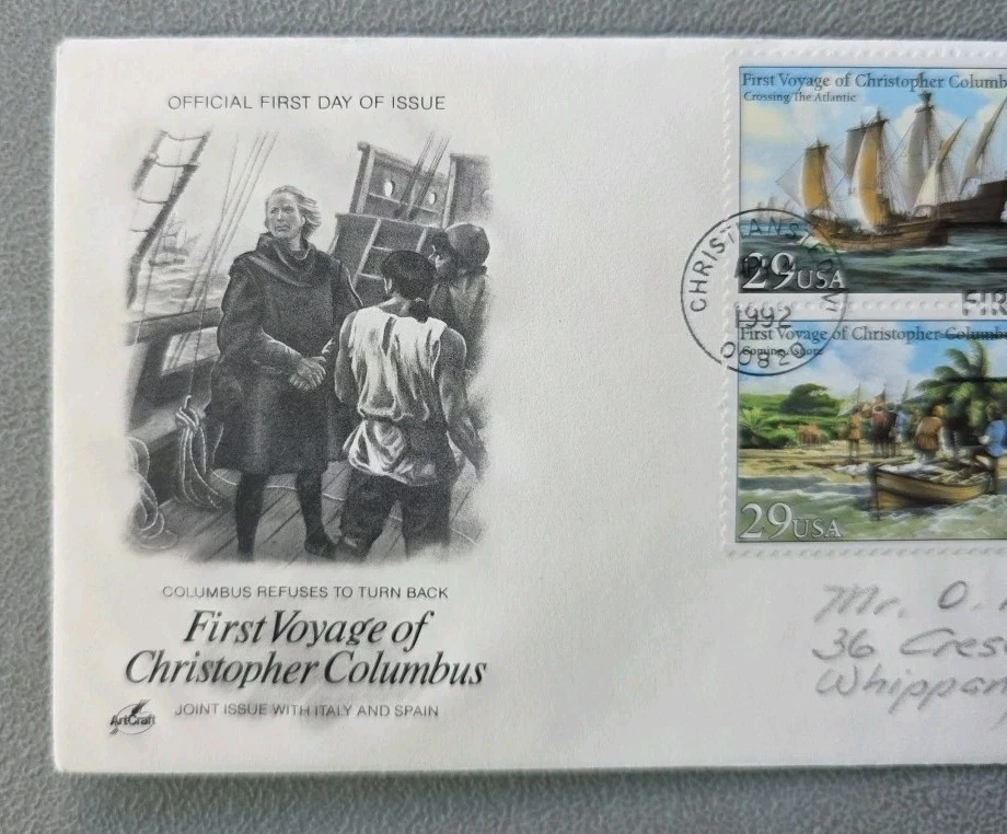 US FDC # 2620 - 2623 First Voyage Of Christopher Columbus 1992. - Image 3 of 4