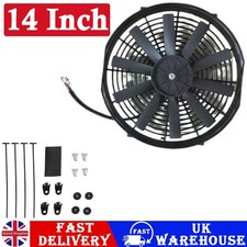 14" Universal Electric Fan Radiator Cooling Fan 12V 80W Straight Blade+Mount Kit