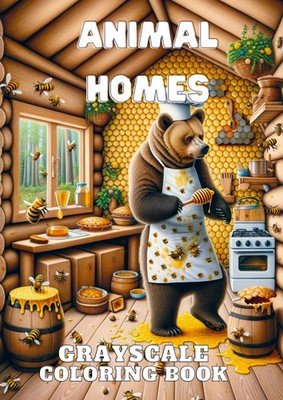 Animal Homes Grayscale Coloring Books Nori Art Coloring Taschenbuch 2023
