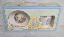 Image of Peter Rabbit Ceramic Cup & Bowl Set Wedgwood 2-Piece Gift Set Beatrix Potter