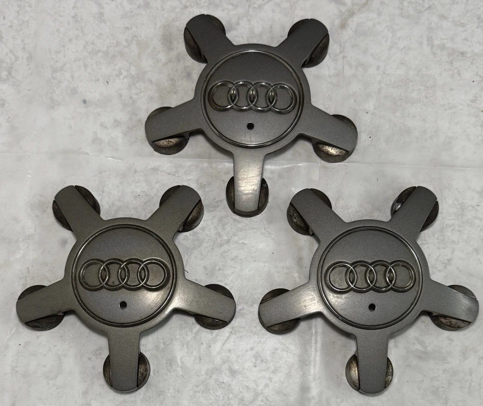 Audi Wheel Center Cap (3) GRAY A3 A4 A5 A6 A7 TT S5 Genuine OEM 4F0601165N - Изображение 2 из 4