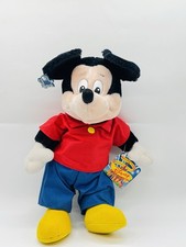 VINTAGE 1980'S APPLAUSE MICKEY MOUSE BLUE RED 18 LARGE PLUSH DOLL NEW W/TAG