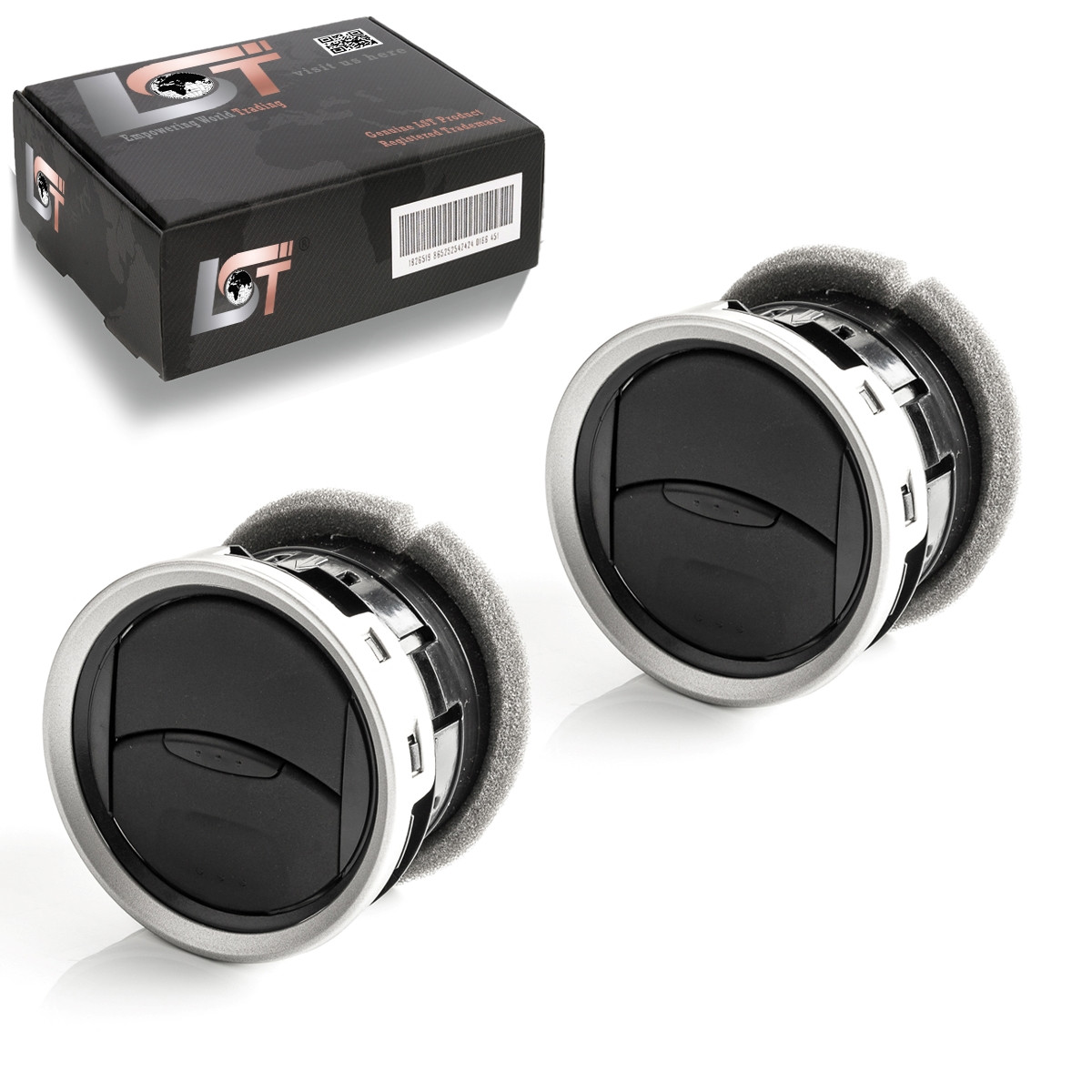 2x Fan Grille Fan Black Silver Gray for Ford Fiesta Tourneo Courier B460