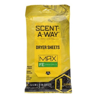 Hunters Specialties Scent-A-Way Dryer Sheets Earth (15 Pack) One Size, Multi 
