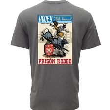 Hooey Men's "Prison Rodeo" Dark Grey Graphic T-Shirt HT1893DKGY