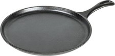Lodge Non-Stick Black Frying Pan Cast Iron Metal Utensil - 26 cm/10.5 inch