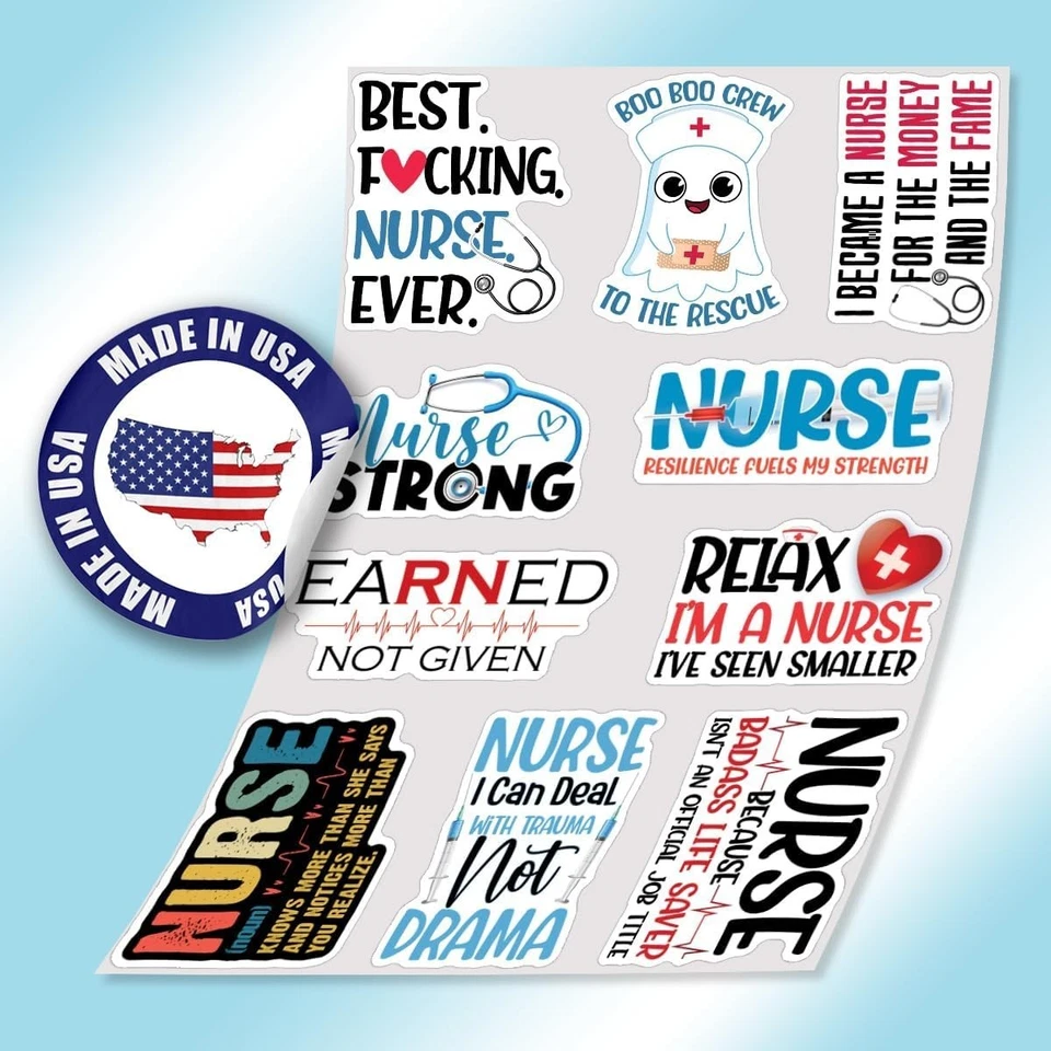 10pcs Nurse Sticker, Nurse Life, Empowering Nurse, Proud Nurse Nurse Pride Decal - Image 3 of 4