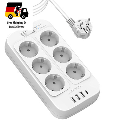 Power Strip 3 m 6 Fächer USB C USB A 1050 J Schutz