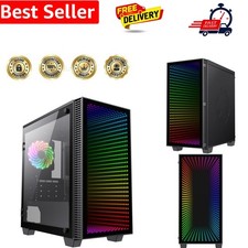 Mini Abyss ARGB Micro-ATX PC Gaming Case | Black