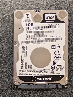 Western Digital WD Black WD5000LPLX 500GB 2.5 in SATA III Hard Drive HDD