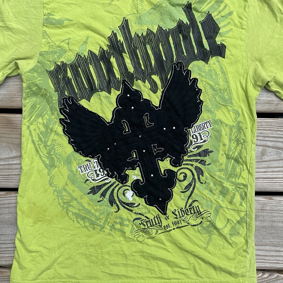 Camiseta Southpole Auténtica Colección Verde Neón Gráfico Niños M (12-14) Foto 2 de 4