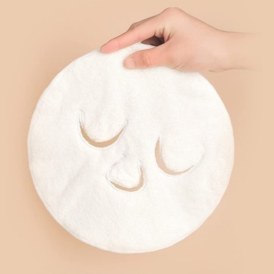 Hot Compress Face Towel Mask, 1PC for Kitchen Home (White)