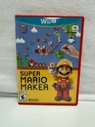 Super Mario Maker Red Case (Nintendo Wii U, 2015) Complete CIB - Tested & Works