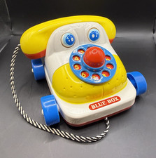 Blue-Box Vintage 1979 Pull Toy Telephone Whee...