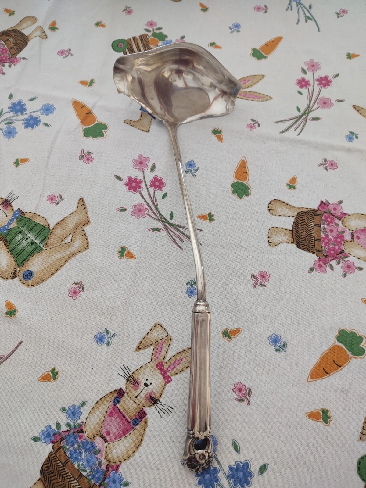 Silver France Silverplate Large Ladle 16 " Soup / Punch bowl