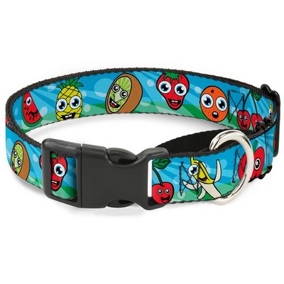 Plastic Martingale Collar Fruit Cartoon2 WIDE-Small 13-18'' (US IMPORT)