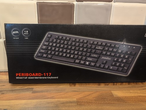 PERIXX PERIBOARD-117 WIRED FULL-SIZE MEMBRANE KEYBOARD - NEW & SEALED - Picture 2 of 6