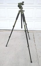 Bogen Manfrotto 3205G Tripod w/ 3130G Head - Green/Camo - Made In Italy